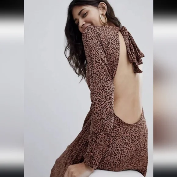 Free People Brown Backless‎ Dress - Picture 5 of 10